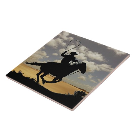 COWBOY EN HORSE TEGELTJE (Zijkant)