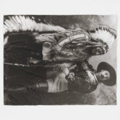 Cowboy en indiaan fleece deken (Voorkant (Horizontaal))