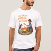 Cowboy en koe hond koken herfstvis t-shirt (Voorkant)