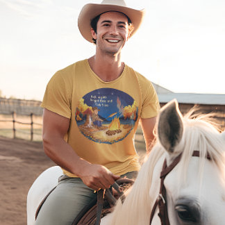 Cowboy en koe hond koken herfstvis t-shirt