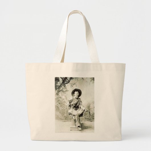  cowboy en Lasso circa 1900 Grote Tote Bag (Voorkant)
