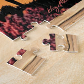 Cowboy en Longhorn Steer Jigzaag Puzzle Legpuzzel (Zijkant)