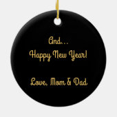 Cowboy en Longhorn Steer Keramische siervoorwerpen Keramisch Ornament (Achterkant)