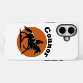 Cowboy en Oranje zonnecirkel Case-Mate iPhone Case (Achterkant (horizontaal))