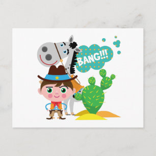 Cowboy en Paard Briefkaart