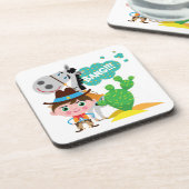 Cowboy en Paard Drankjes Onderzetter (Linkerzijde)