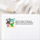 Cowboy en Paard Etiket (Insitu)