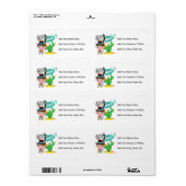 Cowboy en Paard Etiket (Full Sheet)