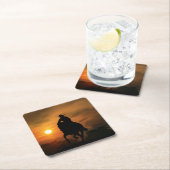 Cowboy en paard in de Onderzetters van de zon (Insitu)