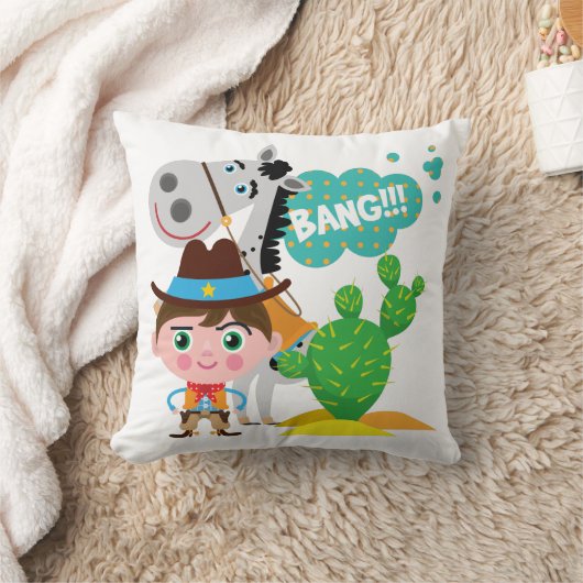 Cowboy en Paard Kussen (Deken)