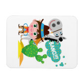 Cowboy en Paard Magneet (Horizontaal)