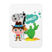 Cowboy en Paard Magneet (Verticaal)