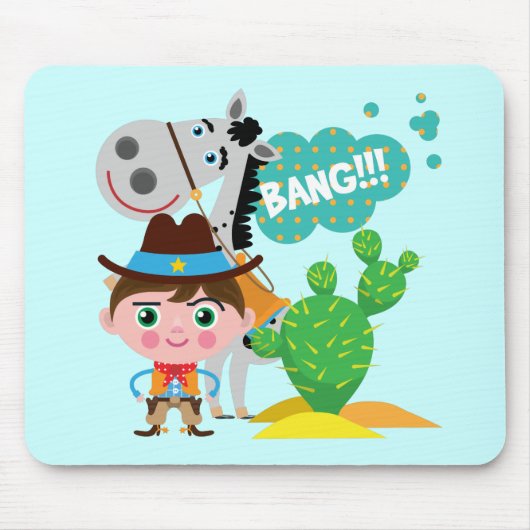 Cowboy en Paard Muismat (Voorkant)