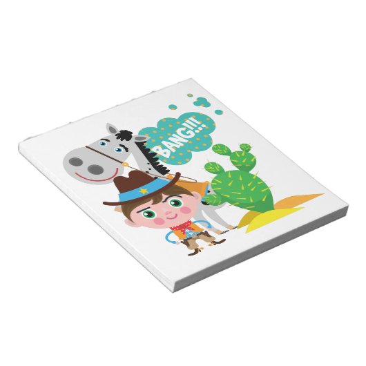 Cowboy en Paard Notitieblok (Schuin)