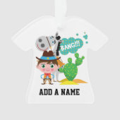 Cowboy en Paard Ornament (voorkant)