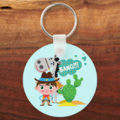 Cowboy en Paard Sleutelhanger (Voorkant)