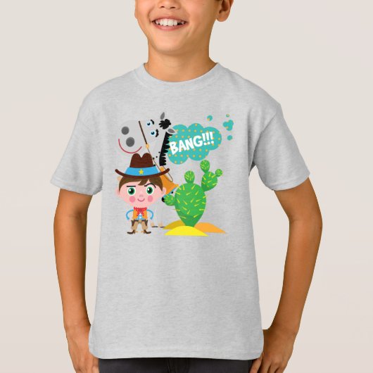 Cowboy en Paard T-shirt (Voorkant)