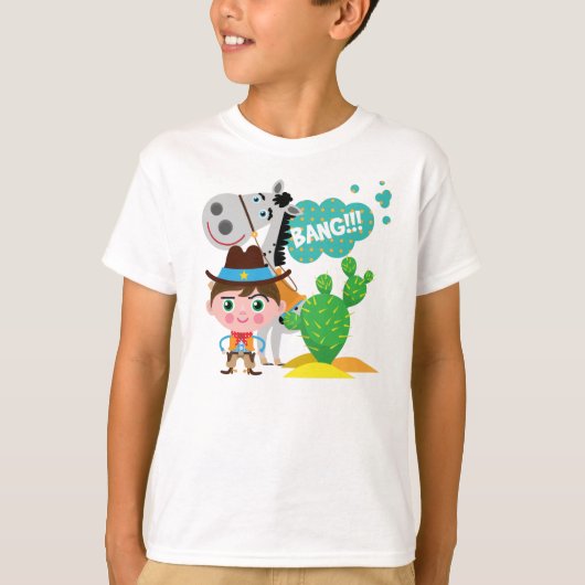 Cowboy en Paard T-shirt (Voorkant)