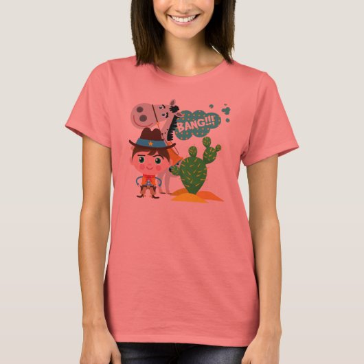 Cowboy en Paard T-shirt (Voorkant)