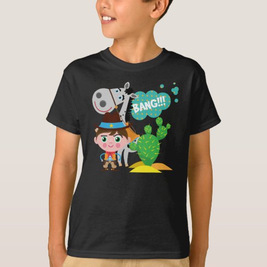 Cowboy en Paard T-shirt (Voorkant)