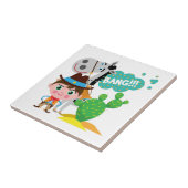 Cowboy en Paard Tegeltje (Zijkant)