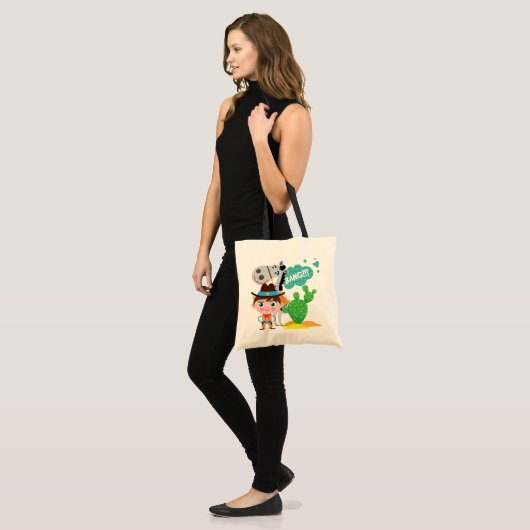 Cowboy en Paard Tote Bag (Voorkant (model))