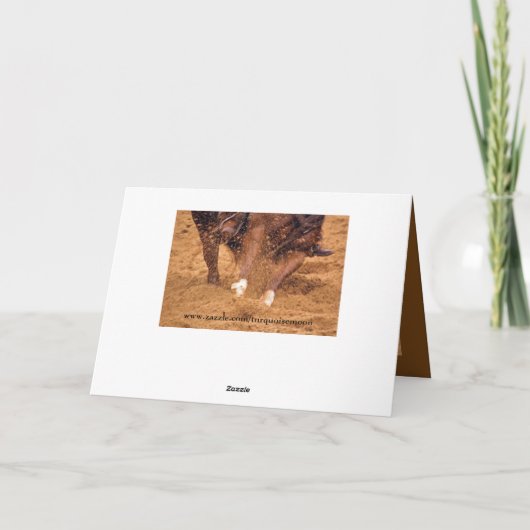 Cowboy en Paard Vaderdag Kaart (Achterkant)