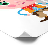 Cowboy en paarden poster (Hoek)