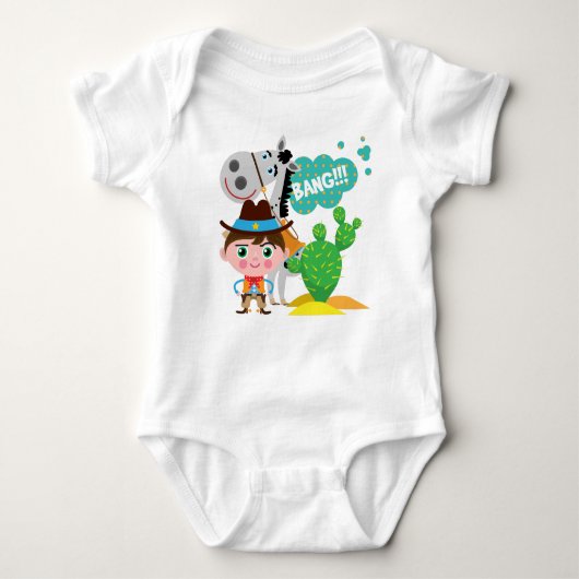 Cowboy en paarden romper (Voorkant)