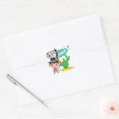Cowboy en paarden vierkante sticker (Envelop)