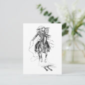  Cowboy- en paardenillustratie Briefkaart (Staand voorkant)