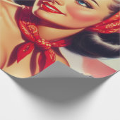 Cowboy en Pin Up Cadeaupapier (Hoek)