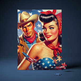  Cowboy en Pin Up Legpuzzel