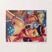 Cowboy en Pin Up Legpuzzel (Horizontaal)
