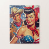 Cowboy en Pin Up Legpuzzel (Verticaal)
