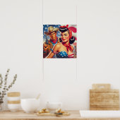  Cowboy en Pin Up Poster (Keuken)