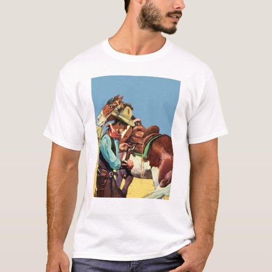 Cowboy en Saddle T-shirt (Voorkant)