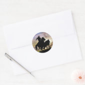 Cowboy- en Steer-Stickers Ronde Sticker (Envelop)