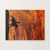 Cowboy en Sunset Super Challchallenge Legpuzzel (Horizontaal)