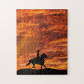 Cowboy en Sunset Super Challchallenge Legpuzzel (Verticaal)