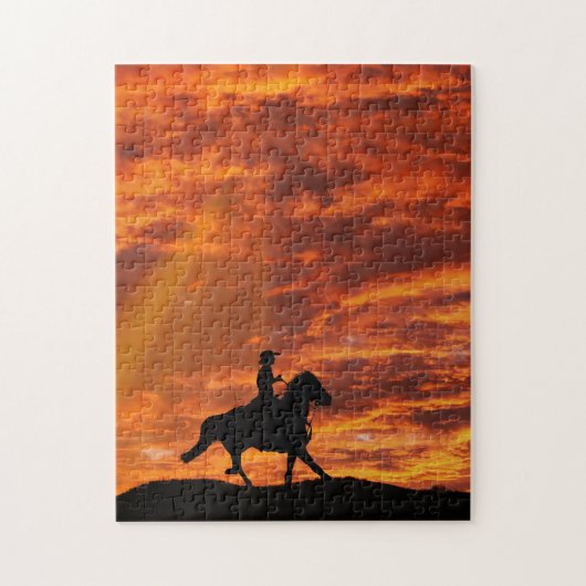 Cowboy en Sunset Super Challchallenge Legpuzzel (Verticaal)