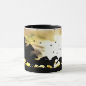 Cowboy en wilde paarden mok (Midden)