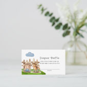 Cowboy en zijn Pony Paard Jongen Luier Raffle Visitekaartje (Staand voorkant)