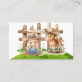 Cowboy en zijn Pony Paard Jongen Luier Raffle Visitekaartje (Achterkant)