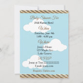 Cowboy Etnische Baby en Teddy Bear Baby shower Kaart (Achterkant)