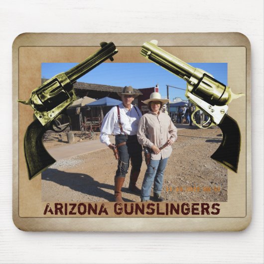 Cowboy Fast Draw Peacemaker Personalized Mousepad Muismat (Voorkant)