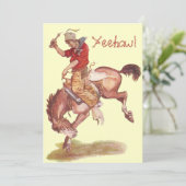 Cowboy Feest Kaart (Staand voorkant)