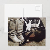 Cowboy Fiddler Briefkaart (Voorkant / Achterkant)