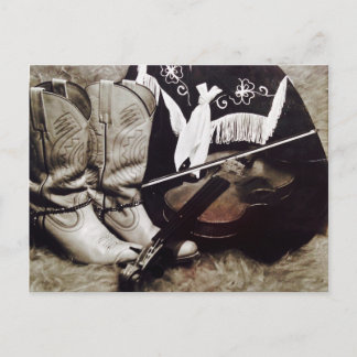 Cowboy Fiddler Briefkaart