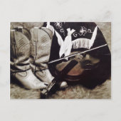 Cowboy Fiddler Briefkaart (Voorkant)